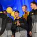 Michigan sophomore Trey Burke smiles as he stands next to junior Jordan Morgan during the Michigan Alumni Association pep rally at the Renaissance Atlanta Waverly Hotel in Atlanta on Friday, April 5, 2015. Melanie Maxwell I AnnArbor.com
